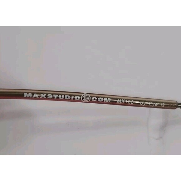 New Max Studio By Eye Q MX100 EYEGLASSES FRAMES WINE and TAUPE 47 16 140 Rect - Picture 6 of 8